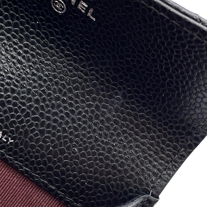 シャネル カードケース マトラッセ クラシックカードケース ココマーク キャビアスキン AP0214 CHANEL 名刺入れ 黒