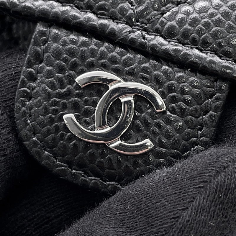 シャネル カードケース マトラッセ クラシックカードケース ココマーク キャビアスキン AP0214 CHANEL 名刺入れ 黒