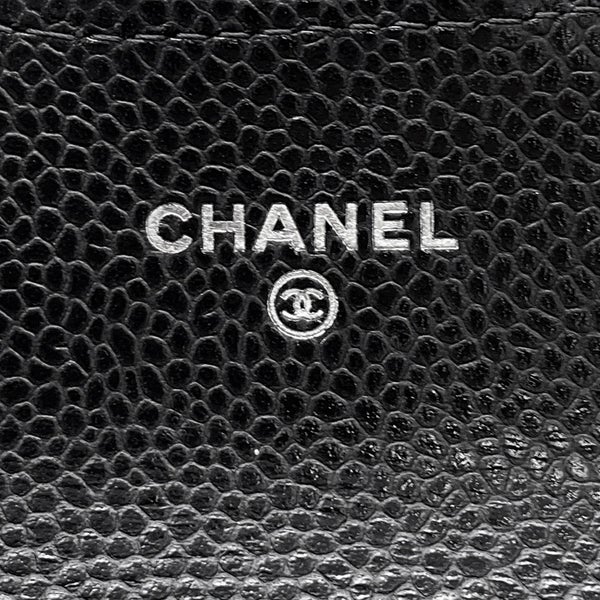 シャネル カードケース マトラッセ クラシックカードケース ココマーク キャビアスキン AP0214 CHANEL 名刺入れ 黒
