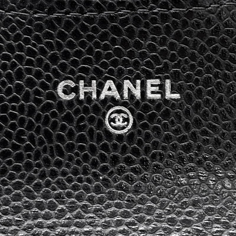 シャネル カードケース マトラッセ クラシックカードケース ココマーク キャビアスキン AP0214 CHANEL 名刺入れ 黒