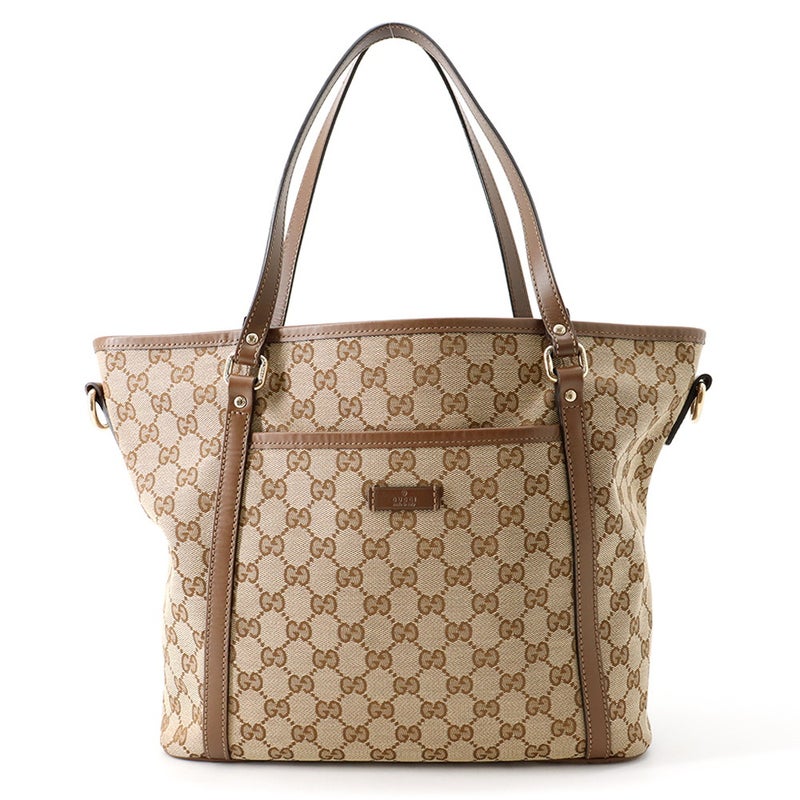 グッチ トートバッグ GGキャンバス/レザー 388929 GUCCI バッグ アウトレット品