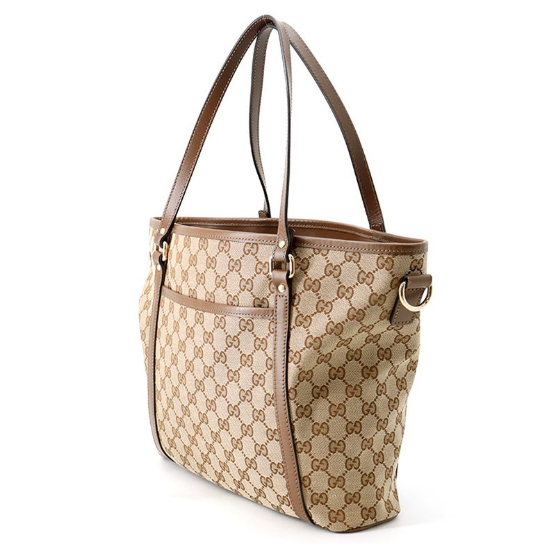 グッチ トートバッグ GGキャンバス/レザー 388929 GUCCI バッグ アウトレット品