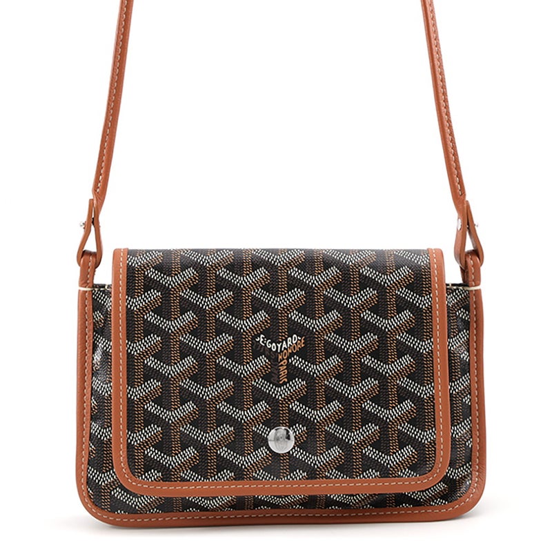 ゴヤール ショルダーバッグ プリュメ ポーチウォレット PVC PLUMETPMLTY01CL03P GOYARD 黒 ヘリンボーン