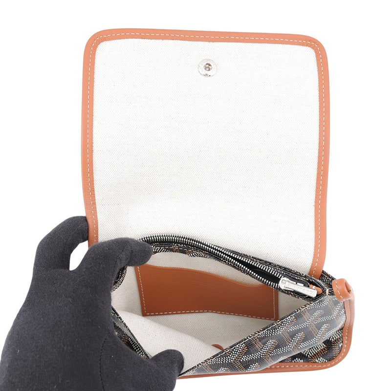 ゴヤール ショルダーバッグ プリュメ ポーチウォレット PVC PLUMETPMLTY01CL03P GOYARD 黒 ヘリンボーン
