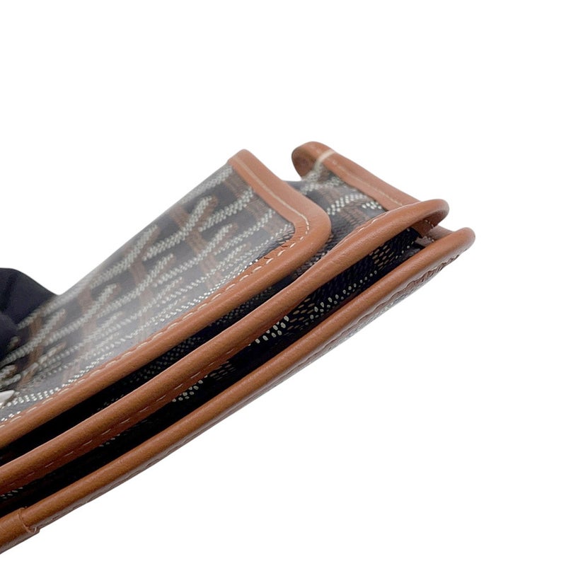 ゴヤール ショルダーバッグ プリュメ ポーチウォレット PVC PLUMETPMLTY01CL03P GOYARD 黒 ヘリンボーン