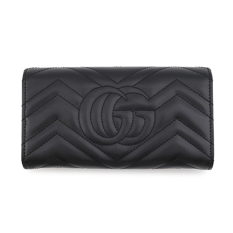 グッチ 長財布 GGマーモント コンチネンタルウォレット レザー 443436 GUCCI 財布 黒