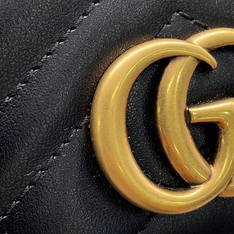 グッチ 長財布 GGマーモント コンチネンタルウォレット レザー 443436 GUCCI 財布 黒