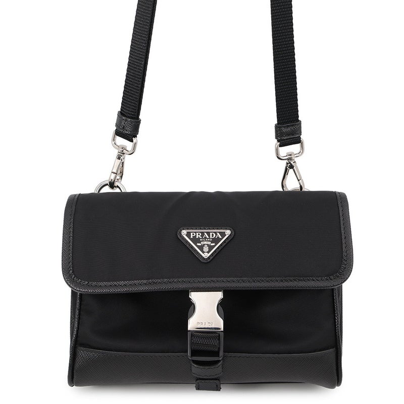 プラダ フォンホルダー サフィアーノ スマートフォンケース ナイロン 2ZH108 PRADA スマホケース 黒