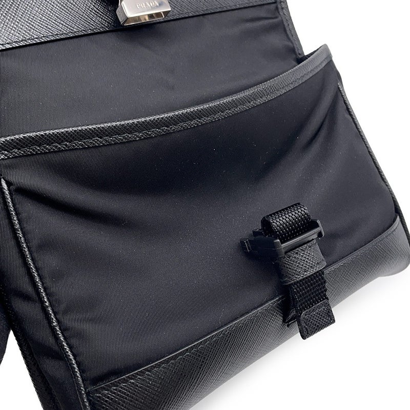 プラダ フォンホルダー サフィアーノ スマートフォンケース ナイロン 2ZH108 PRADA スマホケース 黒