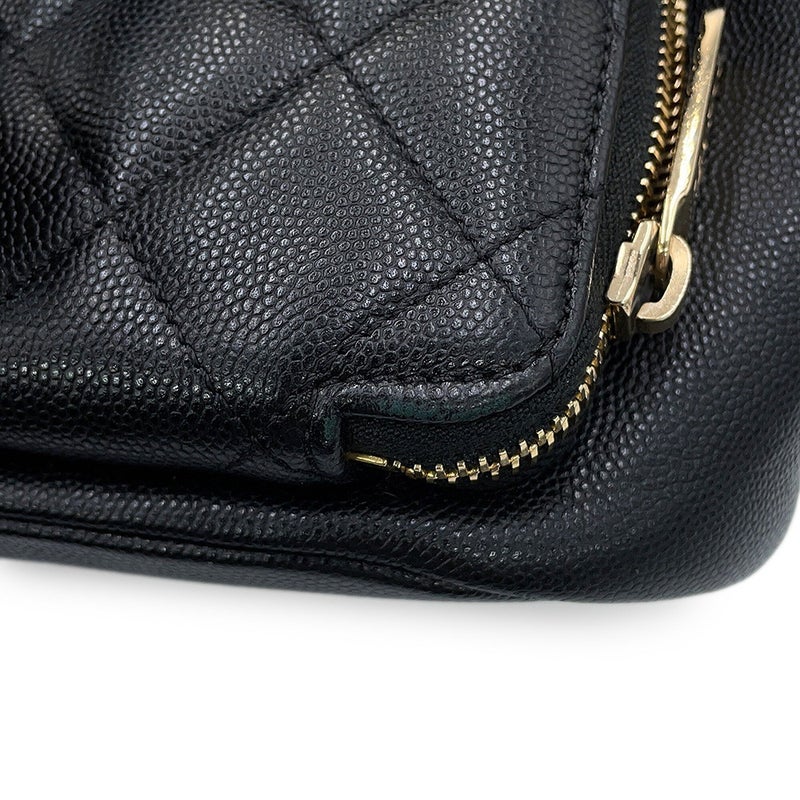 シャネル リュック マトラッセ ココマーク バックパック キャビアスキン A93748 CHANEL バッグ リュックサック 黒