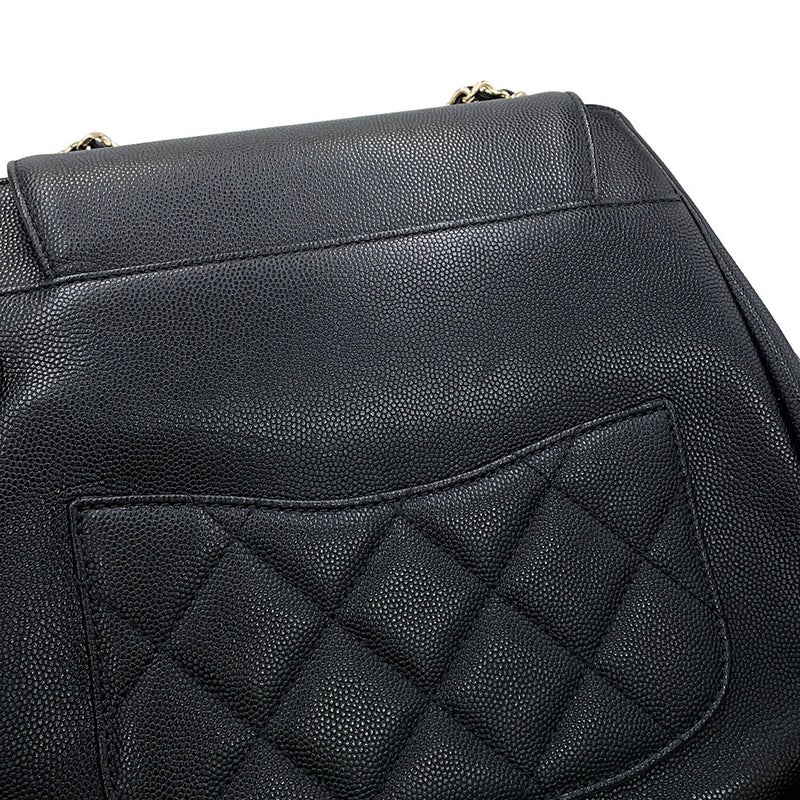 シャネル リュック マトラッセ ココマーク バックパック キャビアスキン A93748 CHANEL バッグ リュックサック 黒