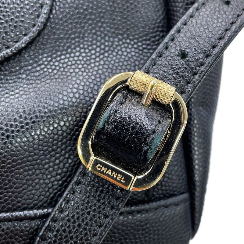 シャネル リュック マトラッセ ココマーク バックパック キャビアスキン A93748 CHANEL バッグ リュックサック 黒