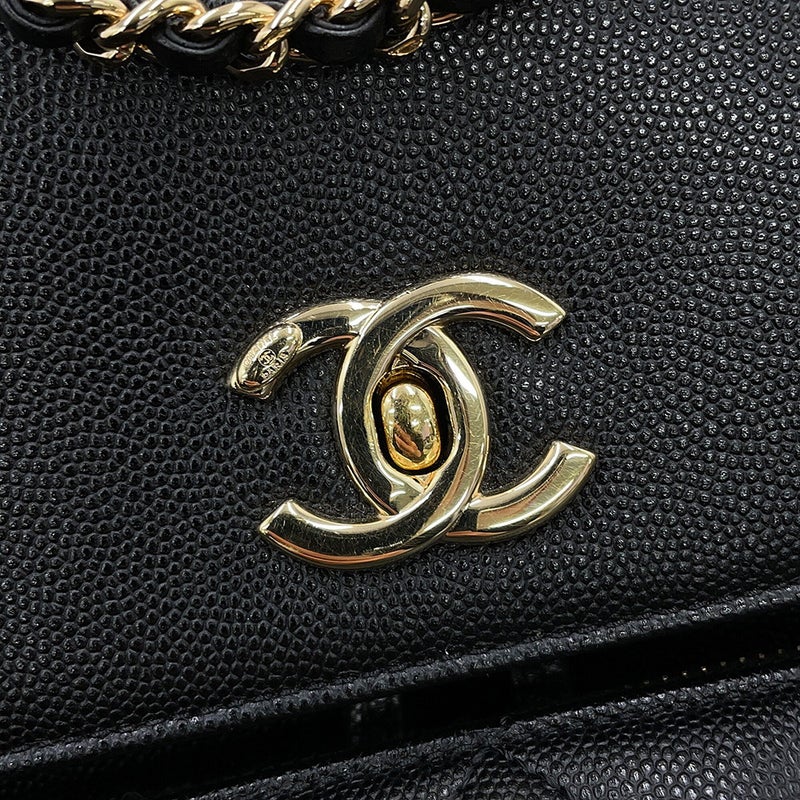 シャネル リュック マトラッセ ココマーク バックパック キャビアスキン A93748 CHANEL バッグ リュックサック 黒