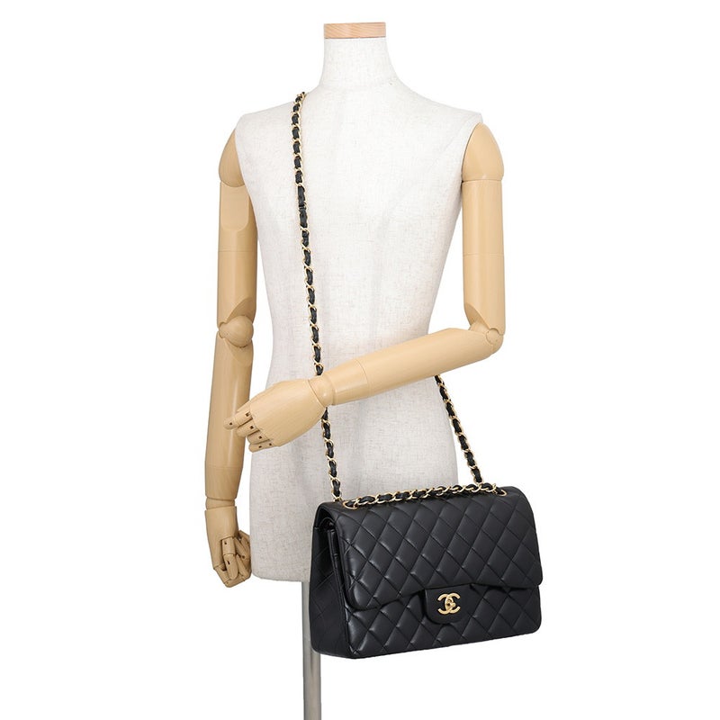 シャネル チェーンショルダーバッグ マトラッセ30 ココマーク ラムスキン A58600 CHANEL 黒