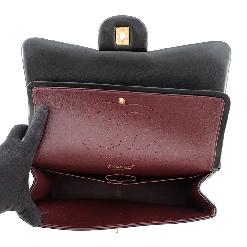 シャネル チェーンショルダーバッグ マトラッセ30 ココマーク ラムスキン A58600 CHANEL 黒