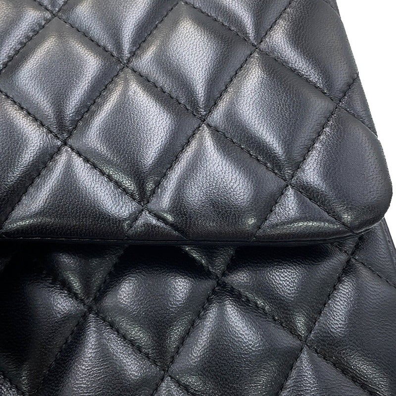 シャネル チェーンショルダーバッグ マトラッセ30 ココマーク ラムスキン A58600 CHANEL 黒