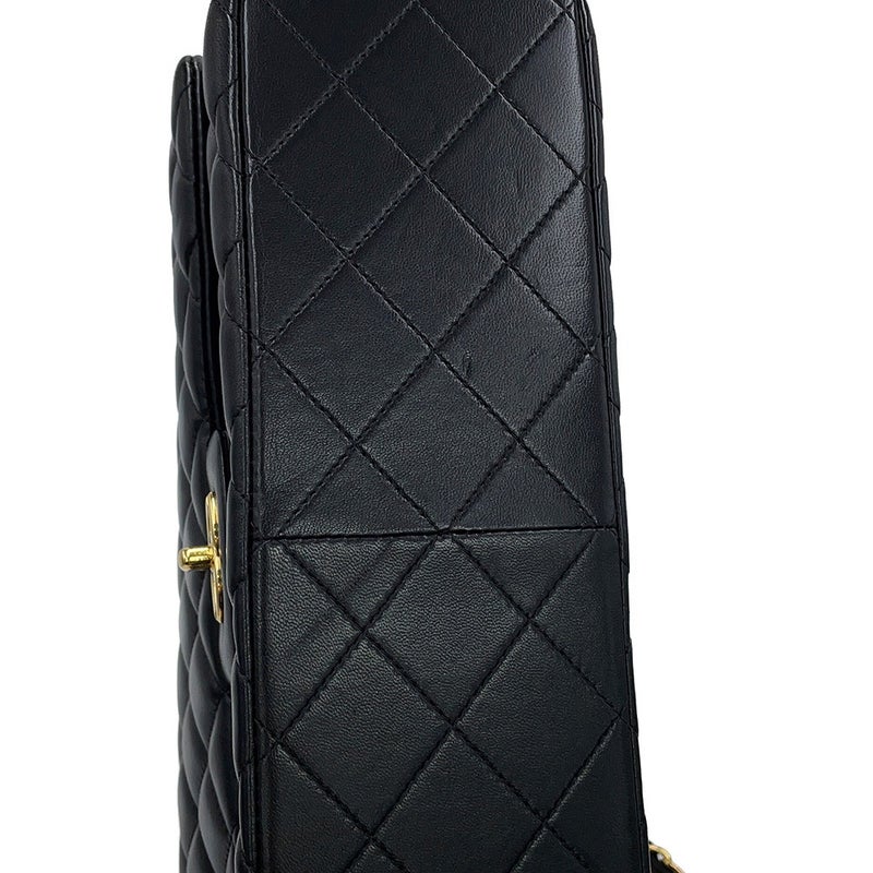 シャネル チェーンショルダーバッグ マトラッセ30 ココマーク ラムスキン A58600 CHANEL 黒