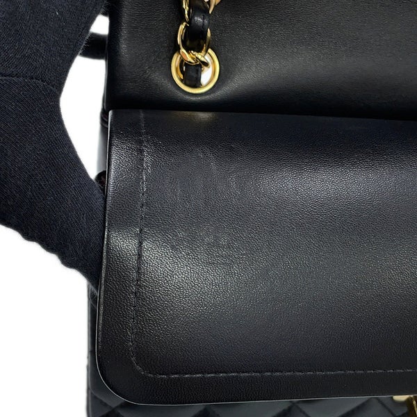 シャネル チェーンショルダーバッグ マトラッセ30 ココマーク ラムスキン A58600 CHANEL 黒