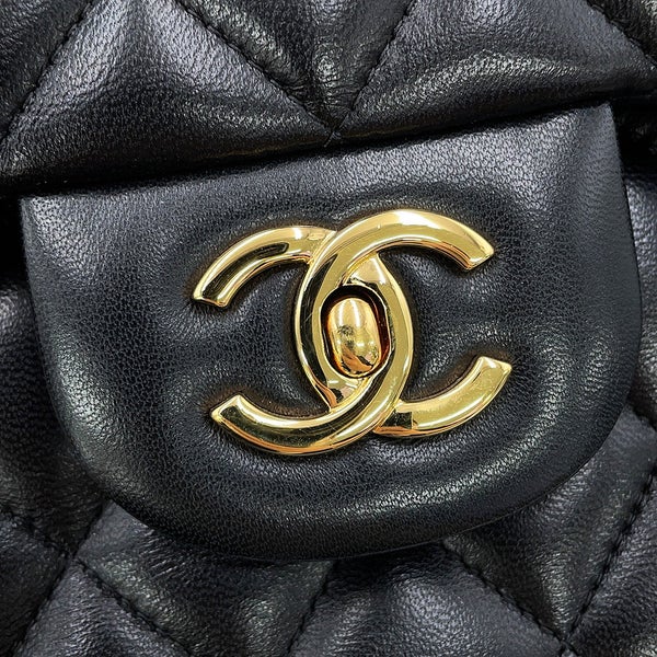 シャネル チェーンショルダーバッグ マトラッセ30 ココマーク ラムスキン A58600 CHANEL 黒