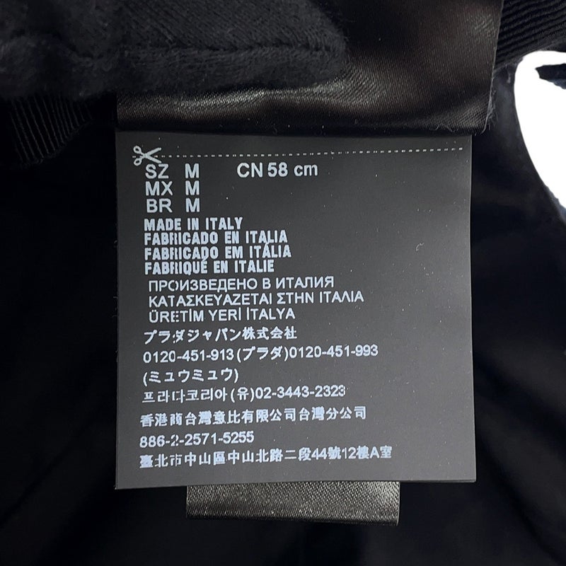 プラダ キャップ コーデュロイ 三角ロゴ サイズM 2HC274 PRADA 帽子