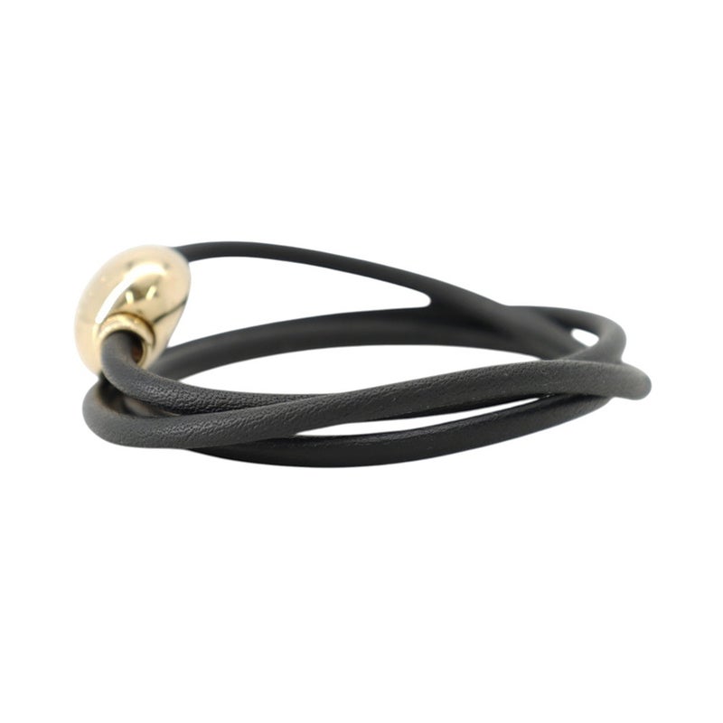 ロエベ ブレスレット ぺブル レザー サイズM JJ07240X01 LOEWE アクセサリー 黒