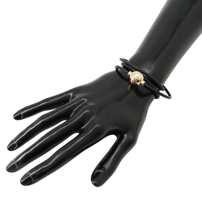 ロエベ ブレスレット ぺブル レザー サイズM JJ07240X01 LOEWE アクセサリー 黒