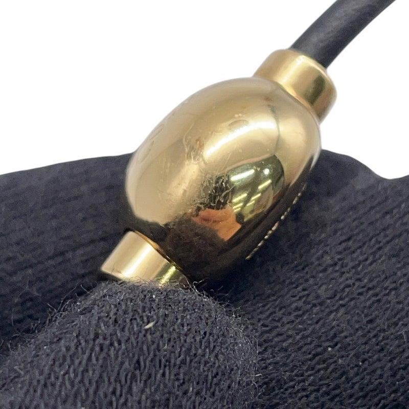 ロエベ ブレスレット ぺブル レザー サイズM JJ07240X01 LOEWE アクセサリー 黒