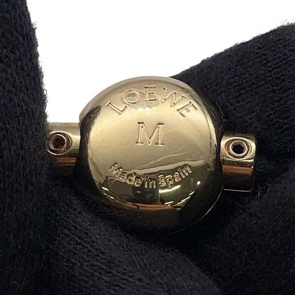 ロエベ ブレスレット ぺブル レザー サイズM JJ07240X01 LOEWE アクセサリー 黒