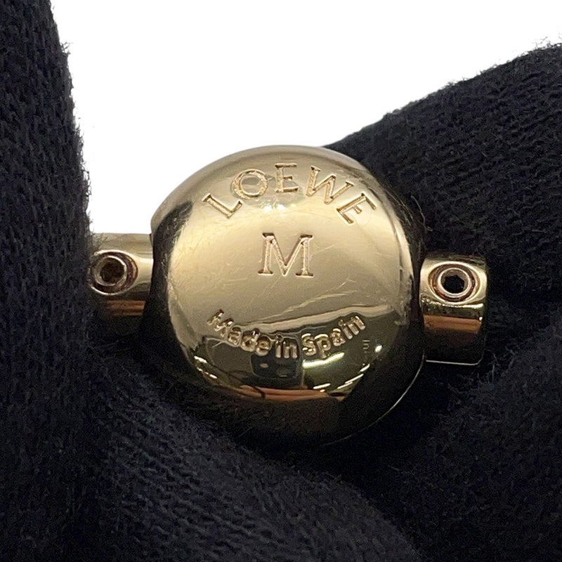 ロエベ ブレスレット ぺブル レザー サイズM JJ07240X01 LOEWE アクセサリー 黒
