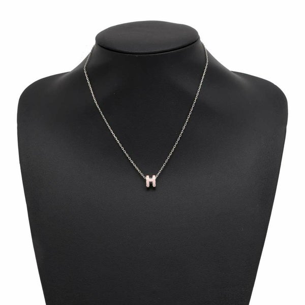 エルメス ネックレス ミニ・ポップアッシュ ピンク/シルバー金具 HERMES アクセサリー