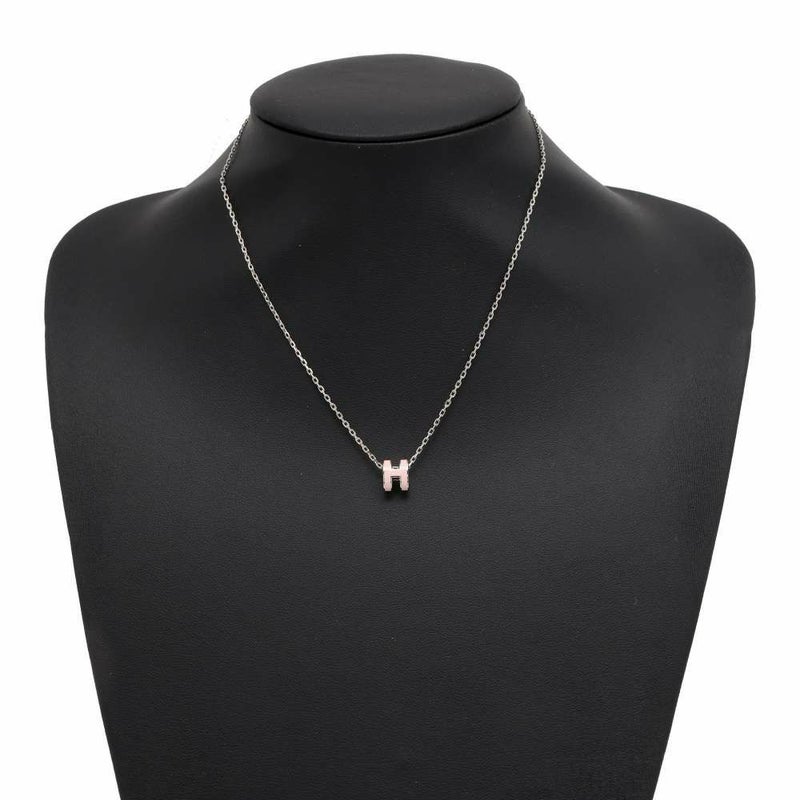 エルメス ネックレス ミニ・ポップアッシュ ピンク/シルバー金具 HERMES アクセサリー