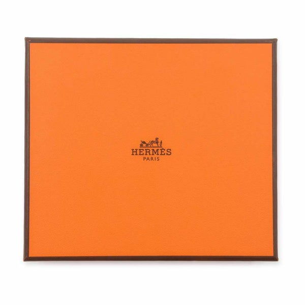 エルメス 二つ折り財布 セリエ コンパクト Sellier H ヴェールアマンド/シルバー金具 エヴァーカラー B刻印 メンズ