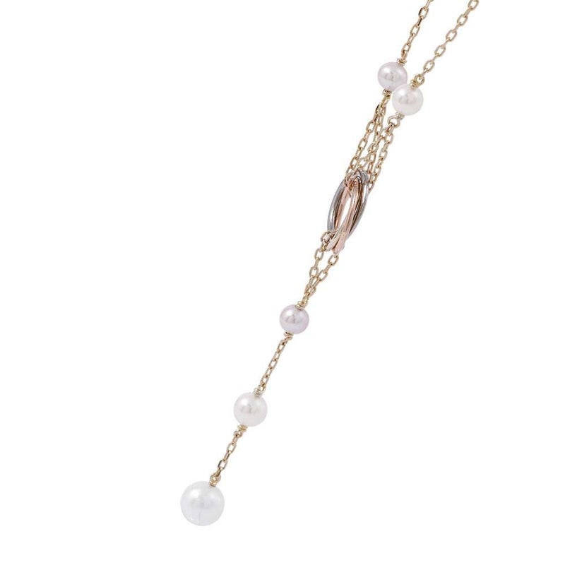 カルティエ ネックレス トリニティ サークルス ヴィング パール K18PG/K18WG/K18YG Cartier ペンダント