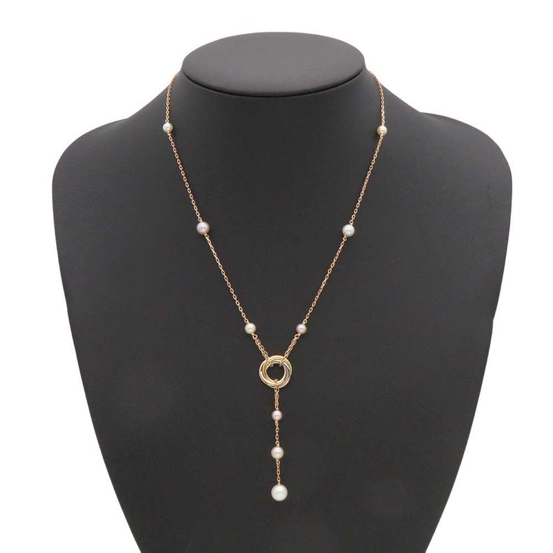 カルティエ ネックレス トリニティ サークルス ヴィング パール K18PG/K18WG/K18YG Cartier ペンダント