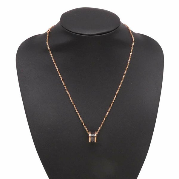 ブルガリ ネックレス ビー・ゼロワン B-ZERO1 K18PGピンクゴールド ブラックセラミック 346083 BVLGARI ペンダント