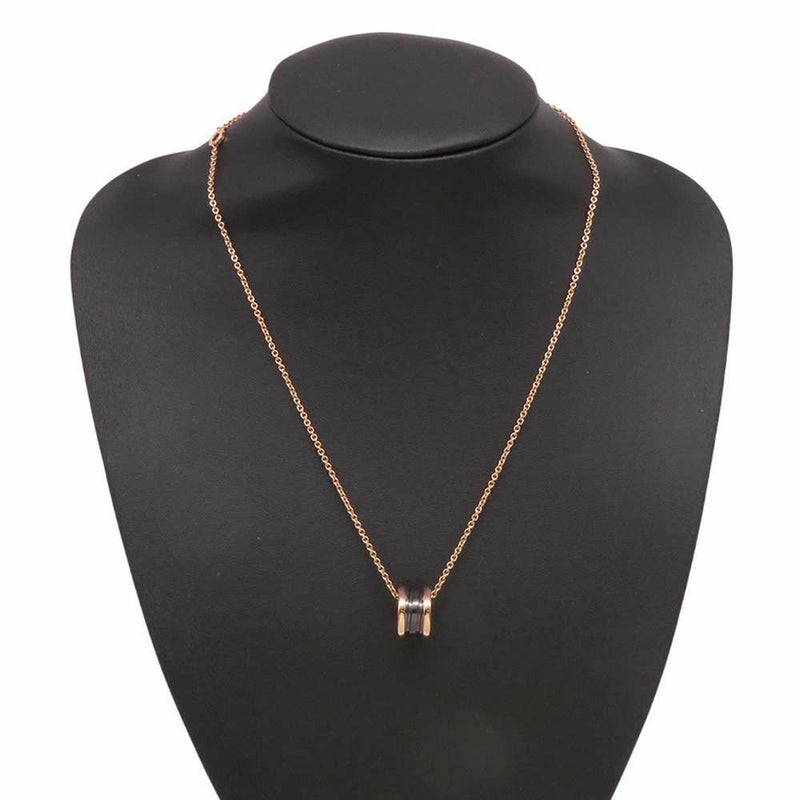 ブルガリ ネックレス ビー・ゼロワン B-ZERO1 K18PGピンクゴールド ブラックセラミック 346083 BVLGARI ペンダント