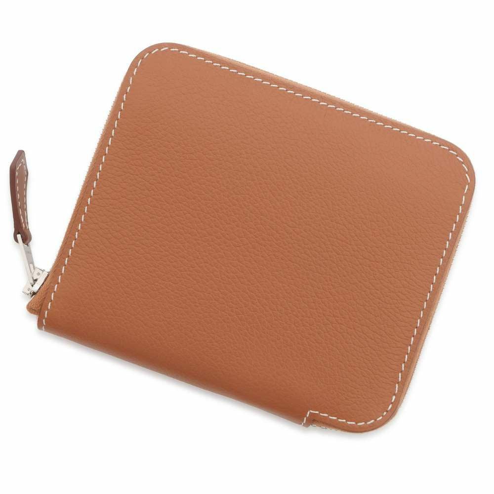 エルメス HERMES アザップ コンパクト シルクイン パース ケース ゴールド □R刻印【中古】Aランク HERMES - エルメス HERMES アザップ コンパクト シルクイン コイン