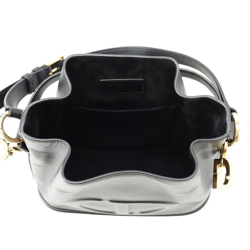 ディオール ハンドバッグ C'est Dior セディオール CDエンボス ミディアム カーフレザー M2271UBHA 2way 黒