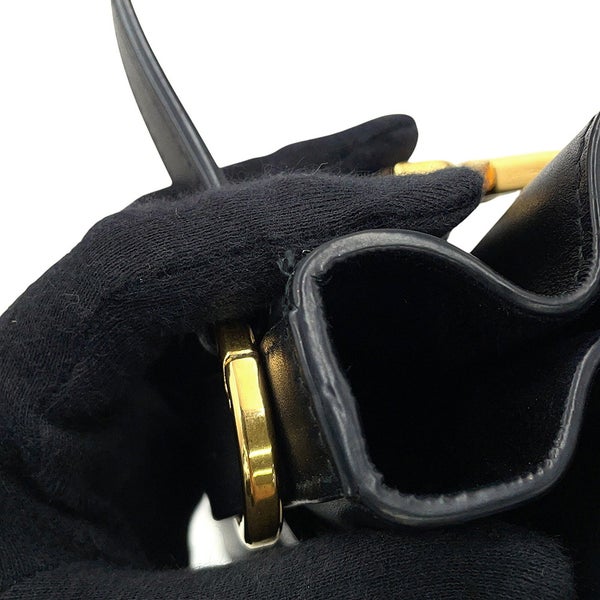 ディオール ハンドバッグ C'est Dior セディオール CDエンボス ミディアム カーフレザー M2271UBHA 2way 黒