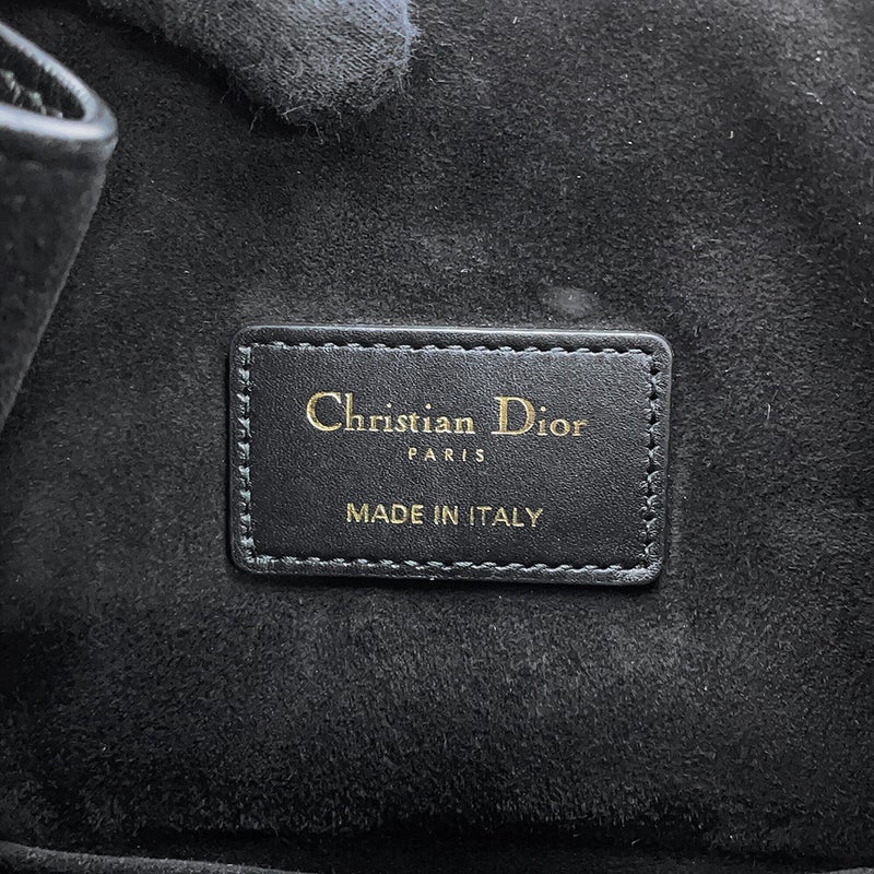 ディオール ハンドバッグ C'est Dior セディオール CDエンボス ミディアム カーフレザー M2271UBHA 2way 黒