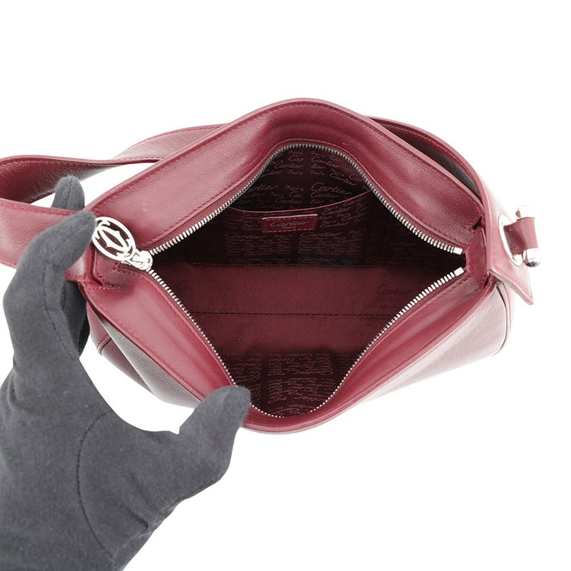 カルティエ ショルダーバッグ カボション レザー Cartier バッグ ワンショルダーバッグ