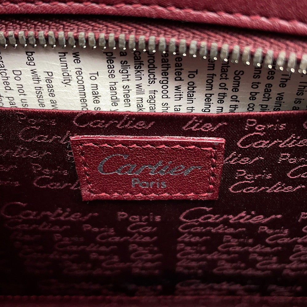 カルティエ ショルダーバッグ カボション レザー Cartier バッグ ワン