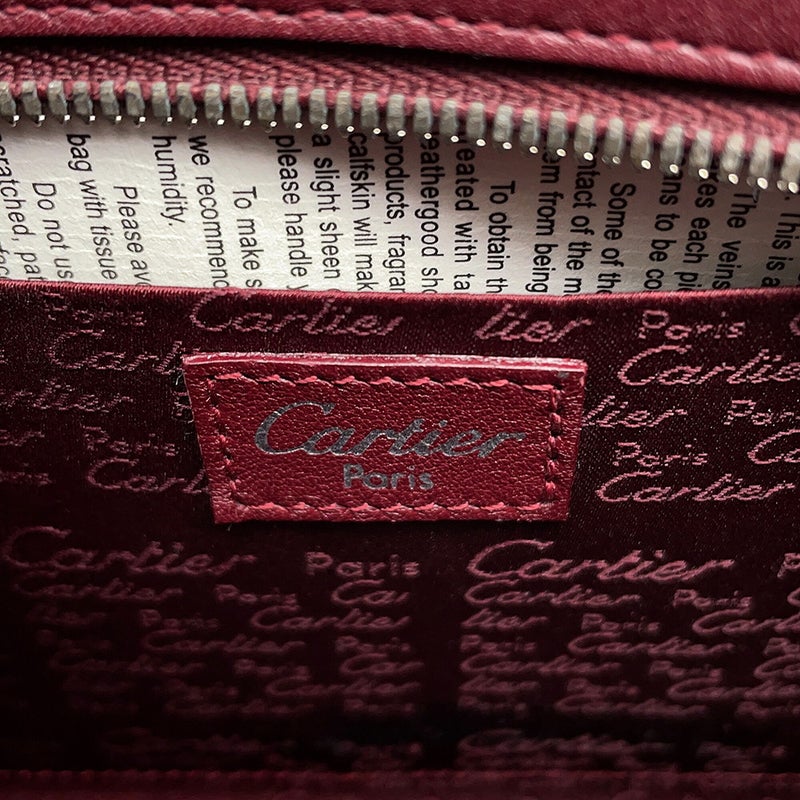カルティエ ショルダーバッグ カボション レザー Cartier バッグ ワンショルダーバッグ