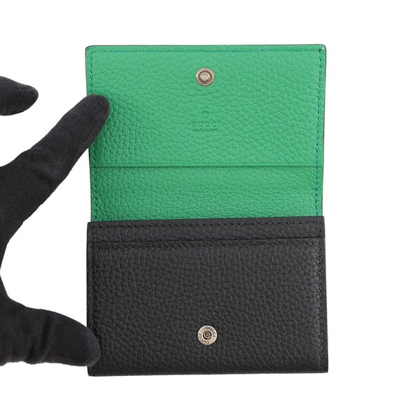 グッチ カードケース ロゴ レザー 771152 GUCCI 名刺入れ 黒