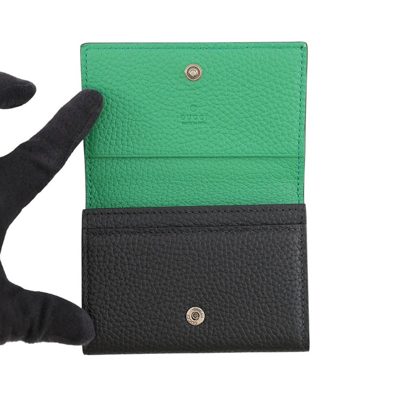 グッチ カードケース ロゴ レザー 771152 GUCCI 名刺入れ 黒