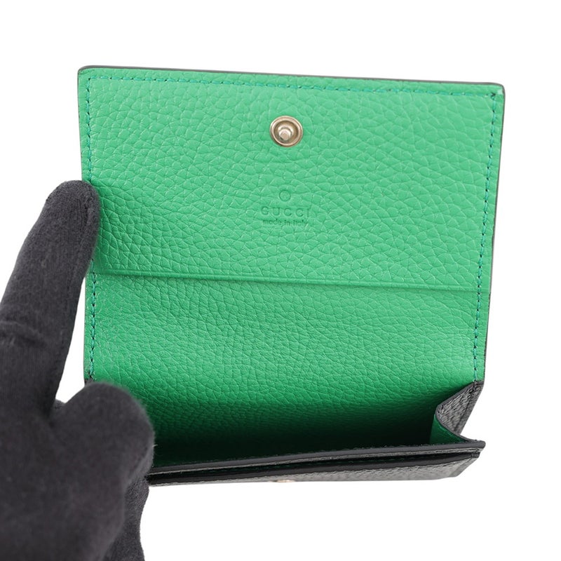グッチ カードケース ロゴ レザー 771152 GUCCI 名刺入れ 黒