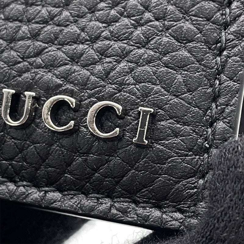 グッチ カードケース ロゴ レザー 771152 GUCCI 名刺入れ 黒
