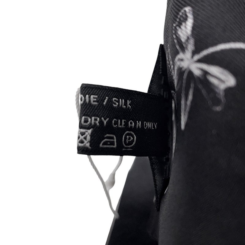 シャネル スカーフ ロゴ ココマーク シルク CHANEL シルクスカーフ 黒 白