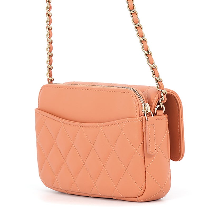 シャネル チェーンショルダーバッグ フラップ フォンケース マトラッセ ココマーク ラムスキン AP2096 CHANEL ポシェット