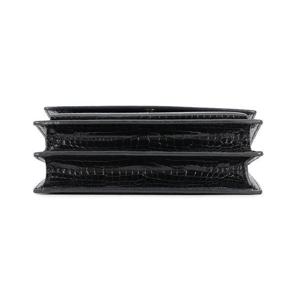 サンローランパリ チェーンショルダーバッグ サンセット ミディアム 型押しレザー 442906 SAINT LAURENT PARIS 黒